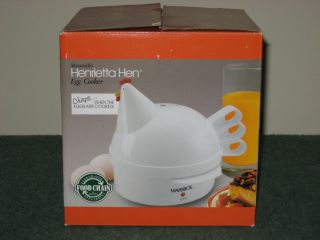 NEW HENRIETTA HEN EGG COOKER POACHED SOFT OR HARD BOILED CHIRPS WHEN