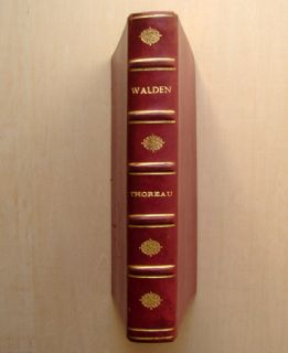 Walden by Henry David Thoreau Full Leather—Gilt Edges