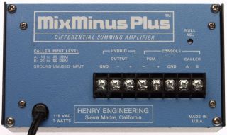 Henry Engineering Mix Minus Telco Clean Feed Mixer Console Phone Line