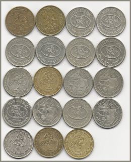 Lot of 19 Football Themed Coins QB Junior Seau SF49Rs Brett Favre