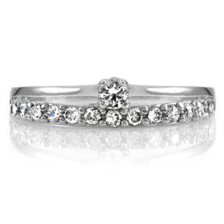 Yaras CZ Promise Ring   Petite Double Band .925 Sterling Silver