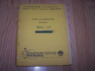 Henry L 600 Loader for The Allis Chalmers D14 Tractor Parts