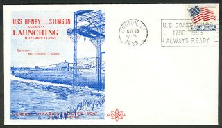 uss henry l stimson submarine cover 1965 groton ct cxl email us with