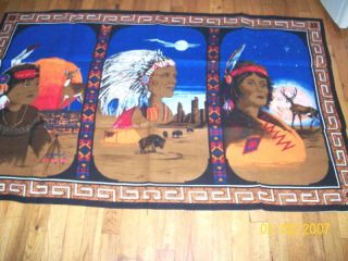 Cherokee North Carolina Indian Tapestry Wall Hanging