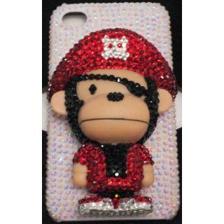 Nice Handmade Crystal 3D Monkey Iphone 4/4s Case + Screen