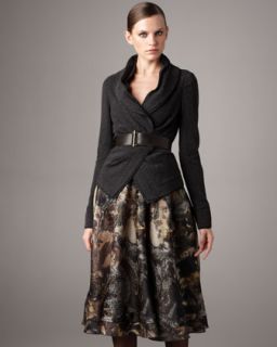 Donna Karan Abstract Print Skirt   