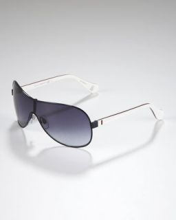 Gucci Childrens Oversized GG Aviator Sunglasses, Blue/Cream/White