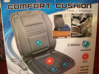   COMFORT CUSHION with Heat Massage 3 Motor AC Adapter 120V AC Adapter