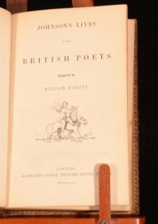  , edited and completed by William Hazlitt following Johnsons death