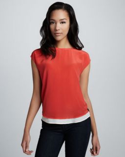  hem top available in red $ 138 00 joie melly double hem top $ 138