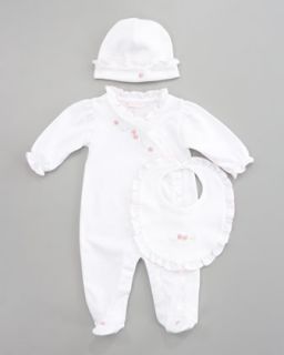 462H Kissy Kissy Strawberry Fields Hat, Bib & Footie