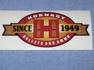 RARE Hornady Vintage Logo Bullets Ammo Since 1949 Vinyl Decal Sticker