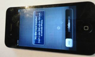Apple iPhone 4 16GB Black at T Smartphone Otterbox Defender