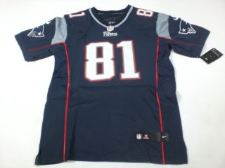 New NlKE Aaron Hernandez #81 New England Patriots 2012 Jersey Blue Sz