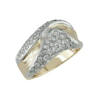 Feon   size 10.25 14K Gold Invisible Setting Diamond Ring Jewelry