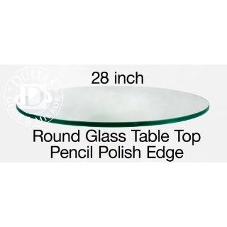 Glass Table Top 28 Round, 3/8 Thick, Pencil Polish