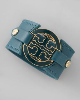  snap cuff teal available in teal $ 125 00 tory burch logo double snap