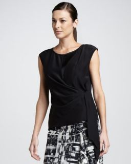 lafayette 148 new york rina silk wrap top available in black $ 278 00