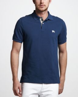 check tape pique polo pale indigo $ 150