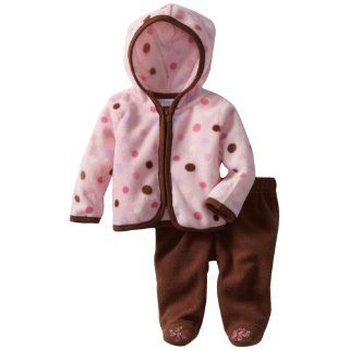 Vitamins Baby girls Newborn 2 Piece Dots Hooded Pant Set