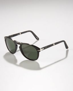 Persol Polarized Folding Sunglasses, Black   