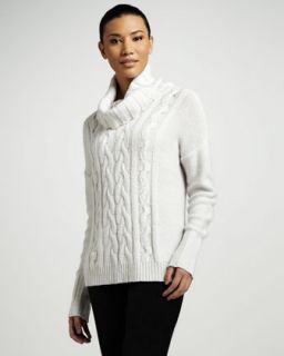  knit sweater available in fox gray $ 185 00 lauren hansen cowl neck