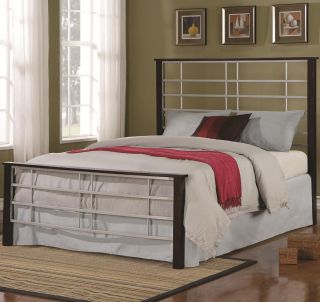  and Headboards Queen Two Tone Metal Bed with High Headboard & Low Pro