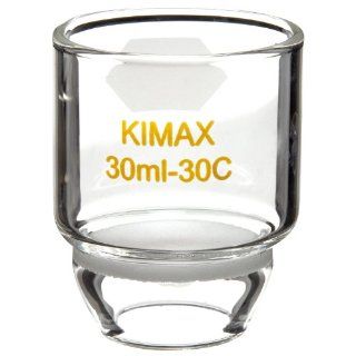 Kimble Kimax 28260 302 Glass 30mL Medium Low Form Gooch Crucible, with
