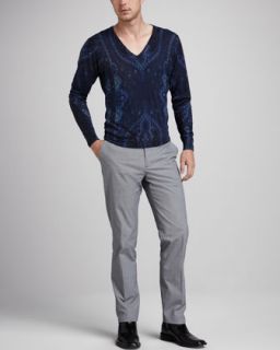 433S Etro Paisley V Neck Sweater & Paisley Pocket Houndstooth Pants