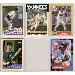 Don Mattingly (5) Card Baseball Lot #1 (New York Yankees