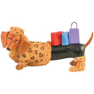 Hot Diggity Shopaholic Shopper Dachshund Dog Mini Figurine by Westland