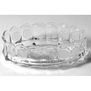 Vintage Fostoria Clear Coin Glass Oval Candy Bowl Dish