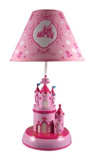 Pretty Pink Princess Castle Table Lamp with Shade