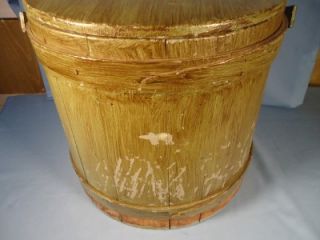 Antique Hingham Firkin Painted Bucket