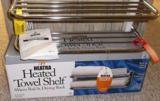  WARMRAILS Towel Bar Shelf Drying Rack Warmer Heated Chrome Wall Mount
