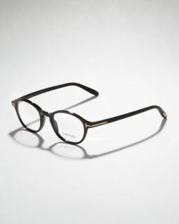 unisex semi rounded fashion glasses shiny black $ 310