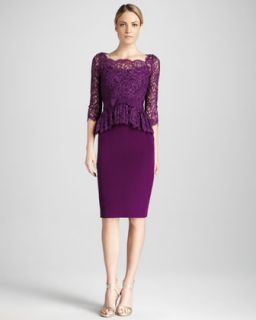 T5M2M Notte by Marchesa Three Quarter Sleeve Cocktail Dress with