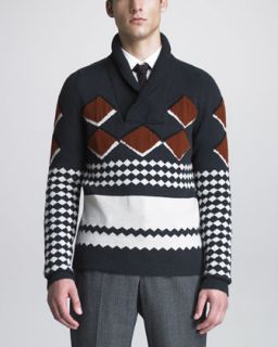 Just Cavalli Geometric Jacquard Sweater   