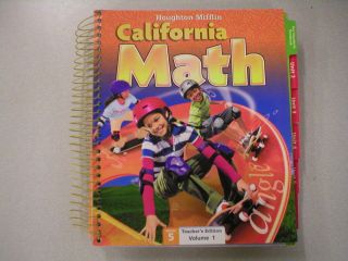Houghton Mifflin California Math Grade 2 Teachers Edition Volume 1