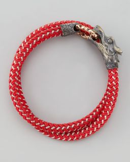 john hardy naga nylon cord wrap bracelet red $ 350