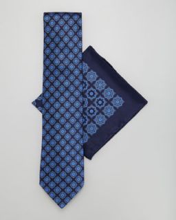silk tie pocket square set navy $ 360