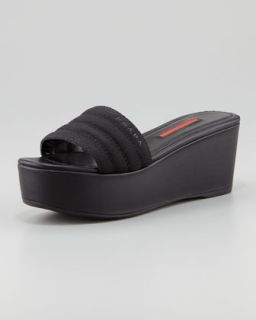  in black $ 390 00 prada platform wedge slide $ 390 00 leather