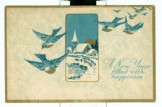 Missent to Hopkinton IA Iowa New Years Holiday Postcard Cover