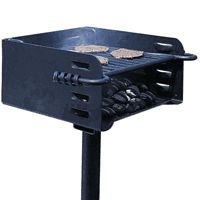 Heavy Duty Park Steel Grill Charcoal BBQ Picnic Camp