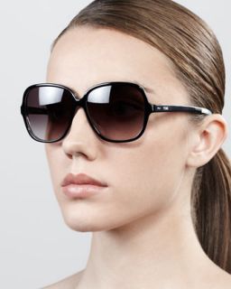 D0G7U TOMS Eyewear Marisol Square Acetate Sunglasses, Black