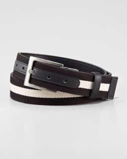 reversible web leather belt black $ 250