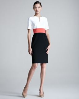 B1YZN Escada Danusia Colorblock Colorblock Dress