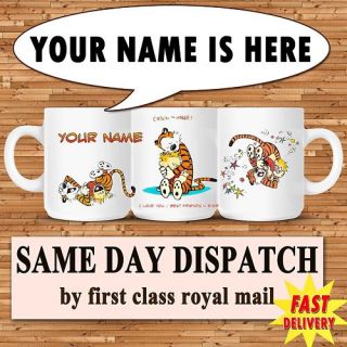 Calvin and Hobbes Personalised Mug Cup Gift Nameprinted
