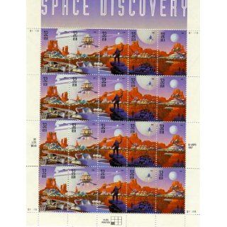 Space Discovery 20 x 32 Cent U.S. Postage Stamps 1997