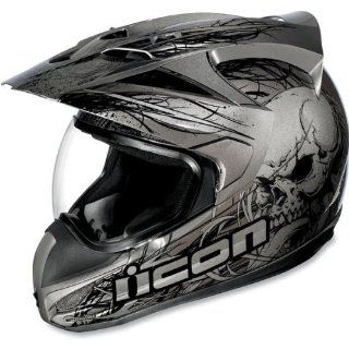 Icon Variant Dual Sport Motorcycle Helmet Etched Black XL